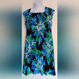 🛍️ BUNDLE ONLY🛍️Perceptions Black and Blue Floral Dress